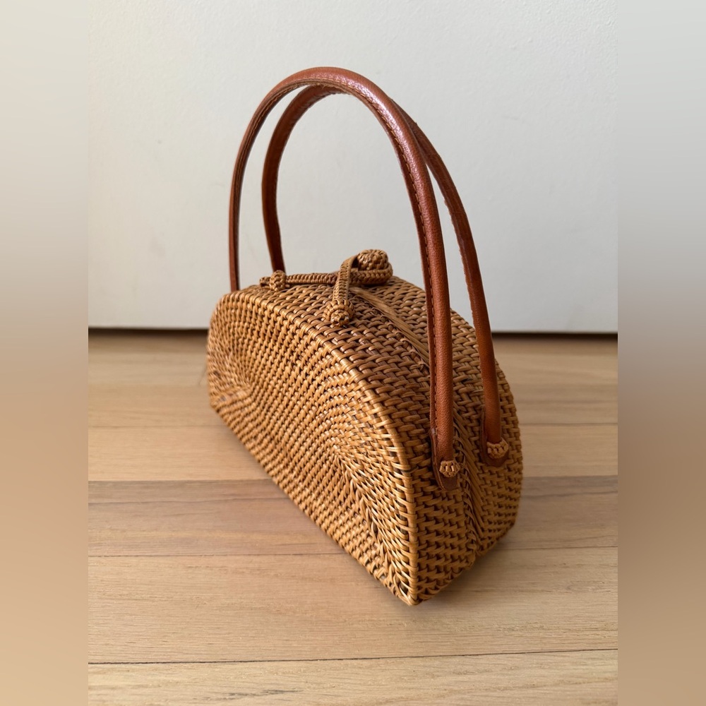 Anthropologie Brown Woven Mini Bag - Picture 5 of 16